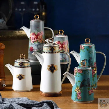 Théière en porcelaine, design campagnard Théières à la folie